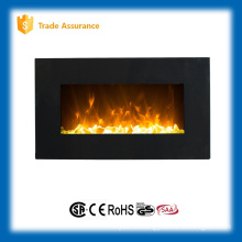 36" black wall mounted electric fireplace heater for large room